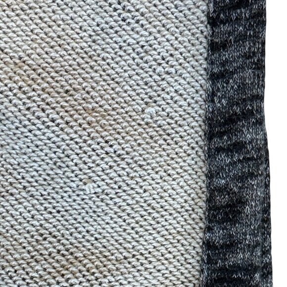 Free People Knit Hooded Denim Jacket Pumice Black Size L Distressed Women’s - Picture 14 of 14